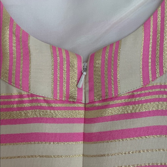 Lilly Pulitzer Pink and Gold Striped Dress - Picture 5 of 9
